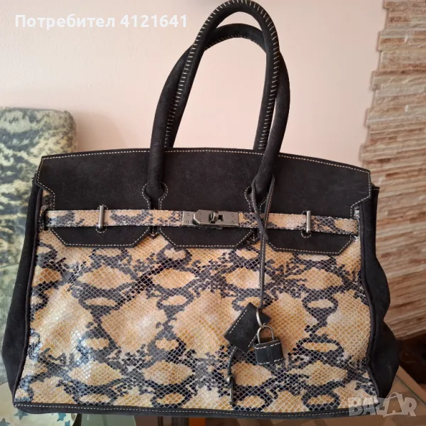 Дамскa чантa естествена кожа. НОВА, снимка 1