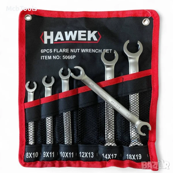 Комплект срязани ключове 6 части Hawek, снимка 1