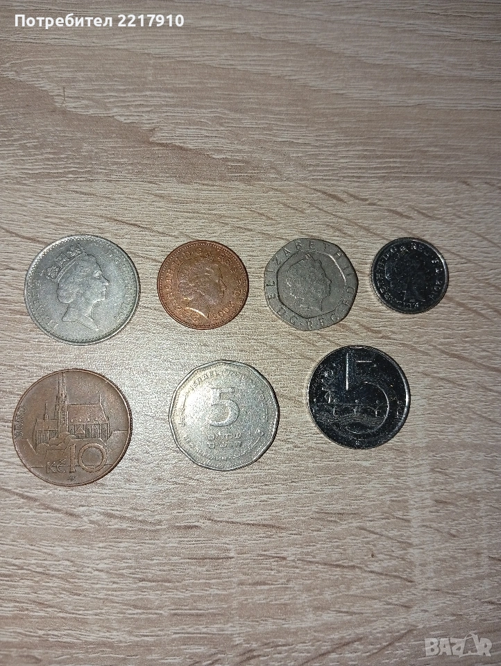 монети ,англииски чешка и други, снимка 1