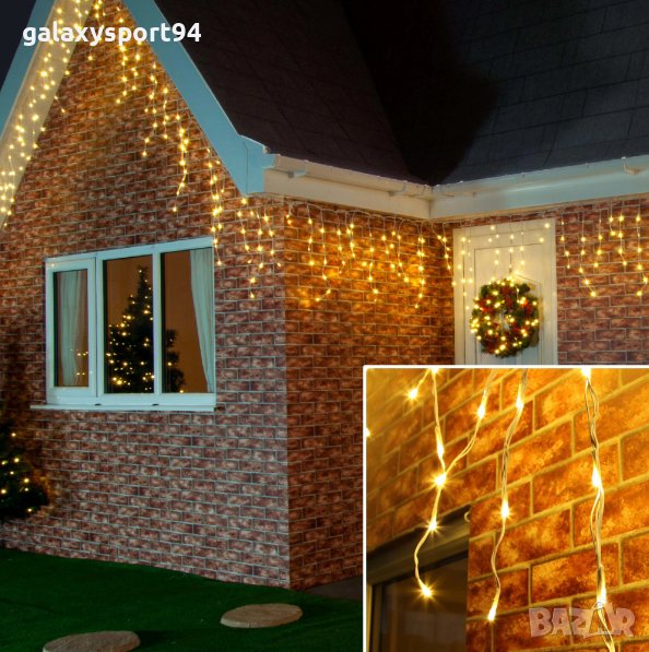 ПРОМО Висящи лампи Топло Бели10броя(30м) + 1 брой Подарък, Декоративни Лампи, снимка 1