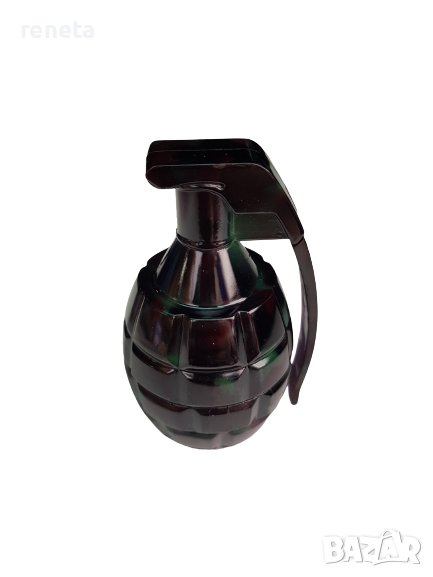 Мелничка, Граната, За тютюн, Метална, 2 части, Черен, снимка 1