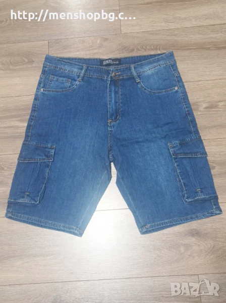 Дънкови карго къси пант - бермуди, снимка 1