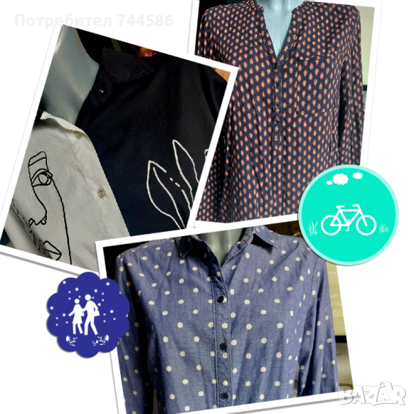 Лот от 3 бр.дамски ризи, снимка 1