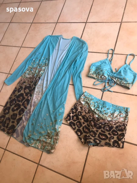 Плажен/бански комплект от 3 части, снимка 1