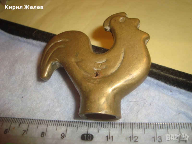 СТАРО БРОНЗОВО ПЕТЛЕ ФИГУРКА МОЖЕ да е от ВРЪХ на ОГРАДА или СТАРО ЗНАМЕ РЯДКО за КОЛЕКЦИЯ 30950, снимка 1