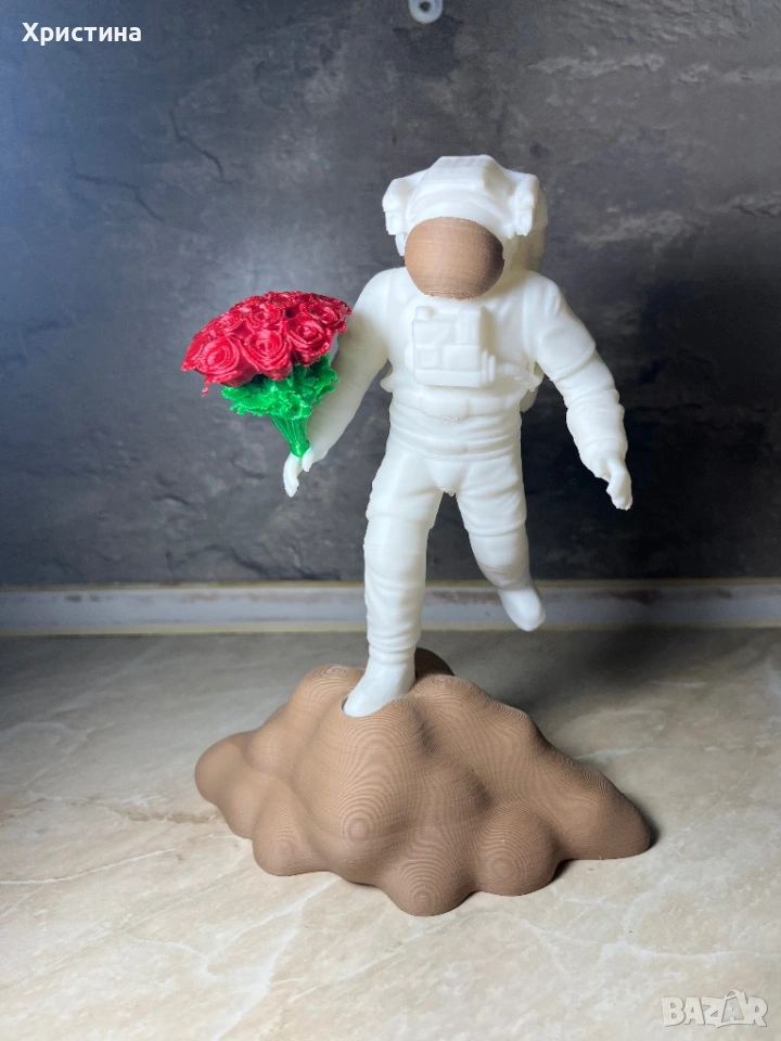 3 D прибтиране Цвете от Луната подарък за свети Валентин , снимка 1