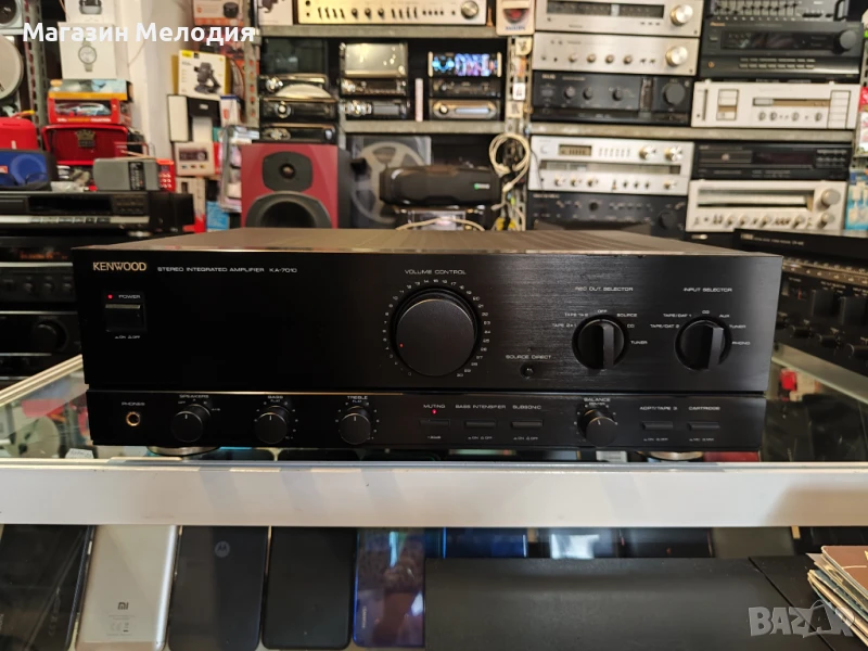 Страхотен стерео усилвател Kenwood KA-7010 Две по 155 вата на 4 ома. В отлично техническо и визуално, снимка 1