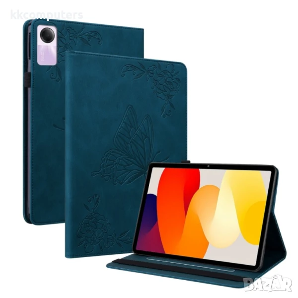 Xiaomi Redmi Pad SE 11 Butterfly Flower Кожен Калъф и Протектор, снимка 1