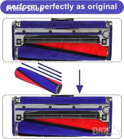 Резервна мека ролка и плюшени ленти за Dyson V6, V7, V8, V10, V11, снимка 3 - Прахосмукачки - 54190056