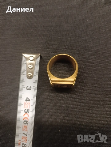 Стар месингов пръстен, снимка 4 - Антикварни и старинни предмети - 54072623