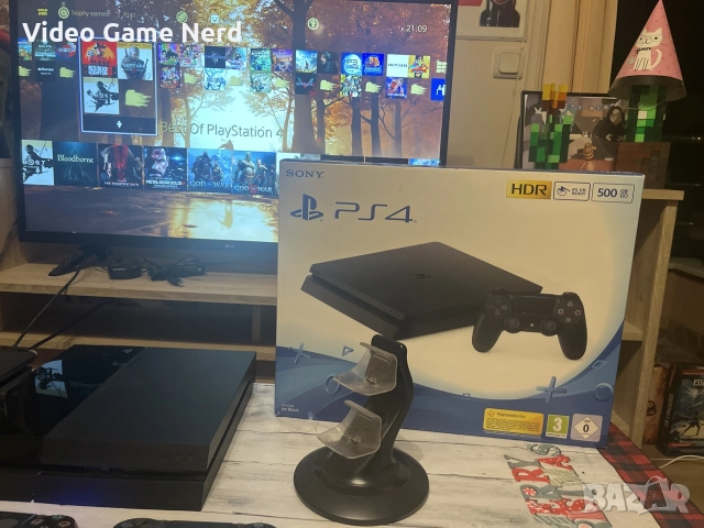 PS4 500GB + 4TB външен + 4 джойстика | Идеално състояние | Само РАЗМЯНА, снимка 3 - PlayStation конзоли - 56060625