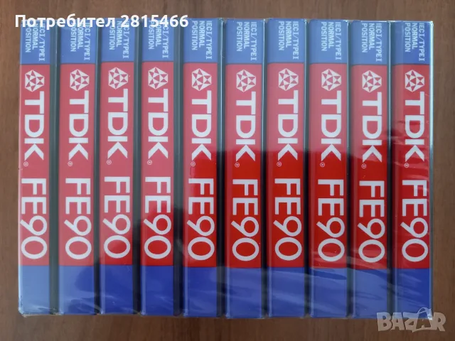 Лот 10бр. аудио касети TDK FE90 нови