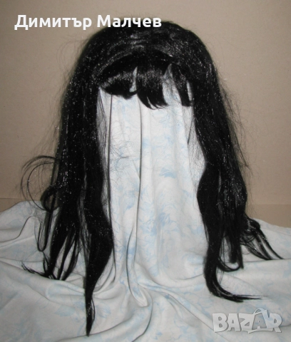 Перука от изкуствена коса 70 см черна права, отлична, снимка 2 - Други - 52020441