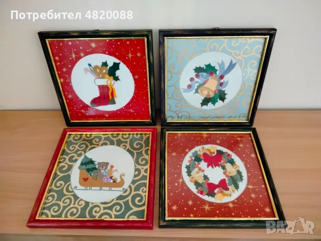 Коледна декорация за стена РЪЧНА бродерия