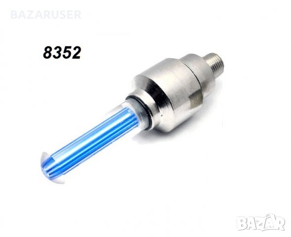 Капачка за винтил -LED сини (2бр.) -8352 (16162), снимка 2 - Аксесоари и консумативи - 30434332