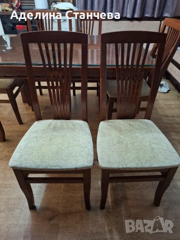 Маса и шест стола масивно дърво, снимка 7 - Маси - 53050571