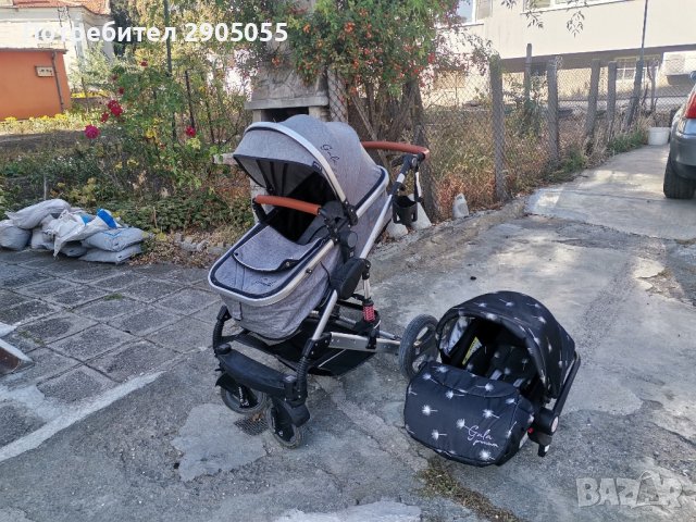 Бебешка количка Мони Гала с кошче за кола, снимка 10 - Детски колички - 42784193