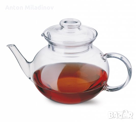 Огнеупорен чайник със стъклен капак с вместимост 1 лт. SIMAX, снимка 1 - Съдове за готвене - 31731779
