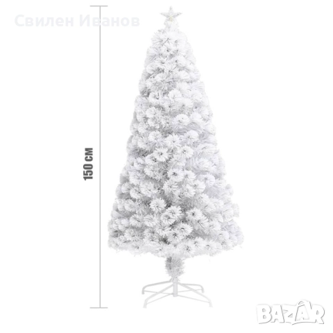 Изкуствена коледна елха - бяла, снимка 4 - Други - 51829664