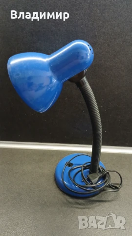 Настолна лампа, 1 x E27, 60 W, синя, снимка 4 - Настолни лампи - 51197576
