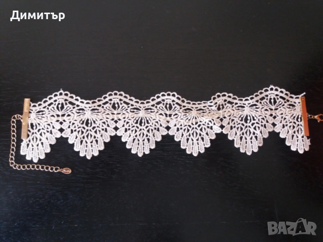  Плетено колие в бял цвят, снимка 7 - Колиета, медальони, синджири - 54247922