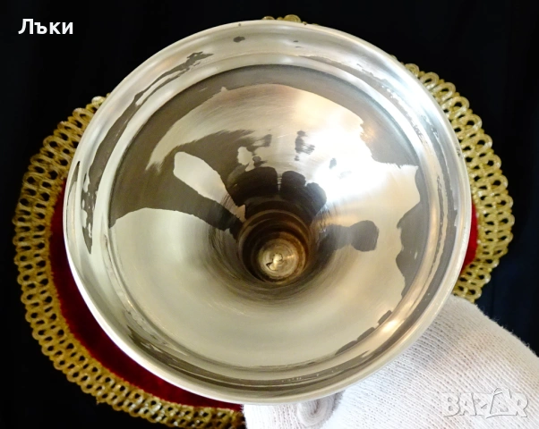 Свещник от калай с дръжка,ръкохватка. , снимка 5 - Антикварни и старинни предмети - 53966046