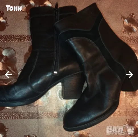 Нови Дамски Боти Изцяло от Естествена Кожа и Велур 38, снимка 2 - Дамски боти - 56145080