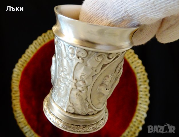 Чаши от калай за ракия,ловци,покер,кръчма. , снимка 5 - Антикварни и старинни предмети - 44479647