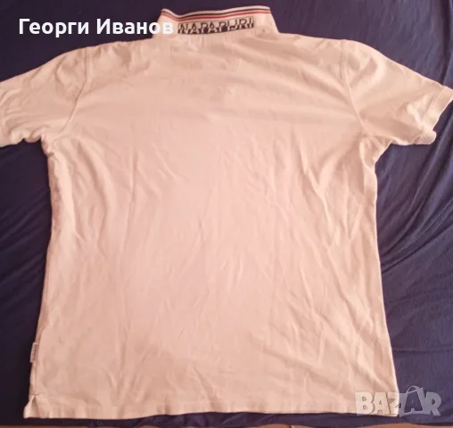%!SALE!% КАТО НОВ NAPAPIJRI XL ОРИГИНАЛЕН бял поло-шърт тениска с яка Напапири, снимка 5 - Тениски - 56045848