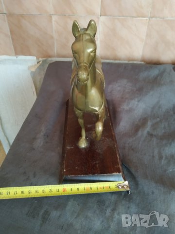месингова статуетка-кон, снимка 4 - Антикварни и старинни предмети - 37411731