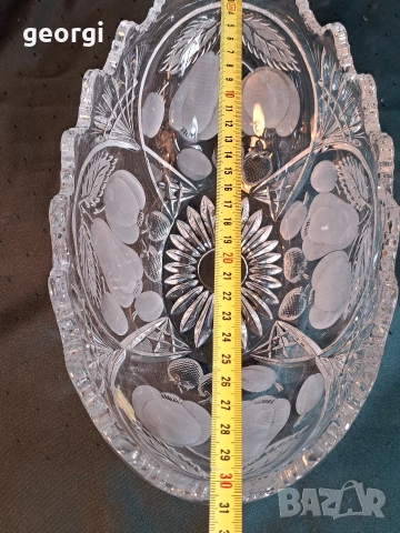 немска кристална фруктиера от оловен кристал , снимка 13 - Аксесоари за кухня - 54166156