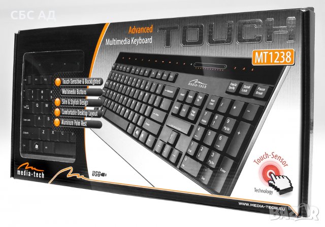 Мултимедийна клавиатура MT1238-US TOUCH, снимка 3 - Клавиатури и мишки - 35475442