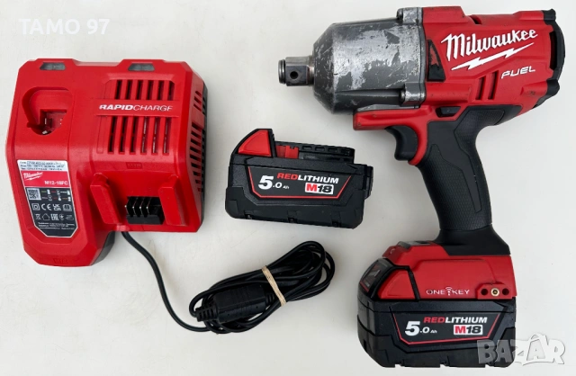 Milwaukee M18 ONEFHIWF34 - Безчетков мощен гайковерт 2x18V 5.0Ah