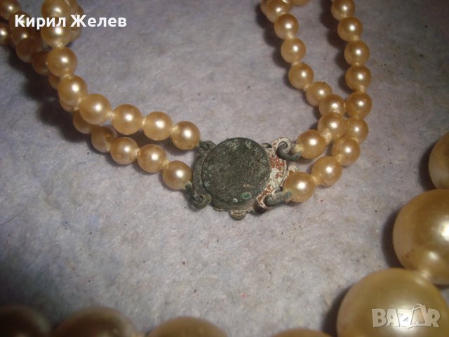 СТАРИННА АР ДЕКО ПЕРЛЕНА РЕТРО ОГЪРЛИЦА КОЛИЕ ЧЕШКИ ПЕРЛИ с БРОНЗОВА ФИЛИГРАННА ЗАКОПЧАЛКА 29092, снимка 11 - Антикварни и старинни предмети - 37851551