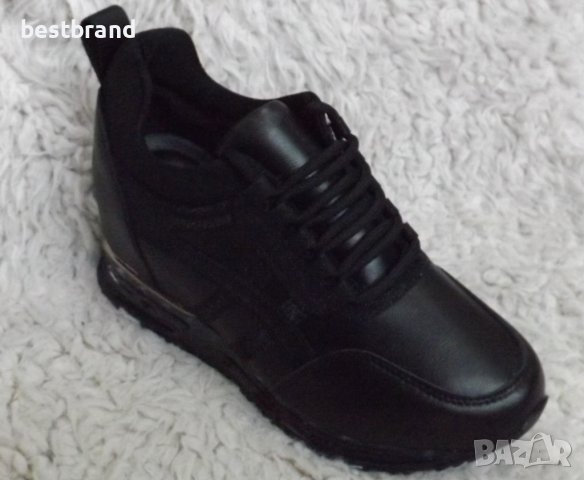 Обувки, скрита платформа, черни, код 531/45