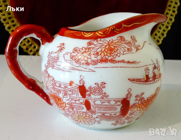 Кана,каничка японски порцелан,злато,гейши. , снимка 4 - Антикварни и старинни предмети - 51221104