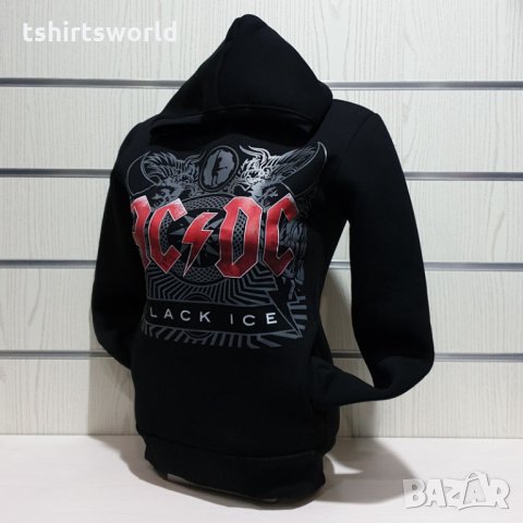 Нов дамски суичър с дигитален печат на музикалната група AC/DC - Black Ice, снимка 5 - Суичъри - 31160534