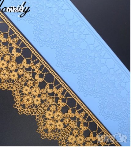 Ситни цветя в плетка дантела борд силиконов молд форма за украса торта с фондан гъмпейст, снимка 1 - Форми - 28960123