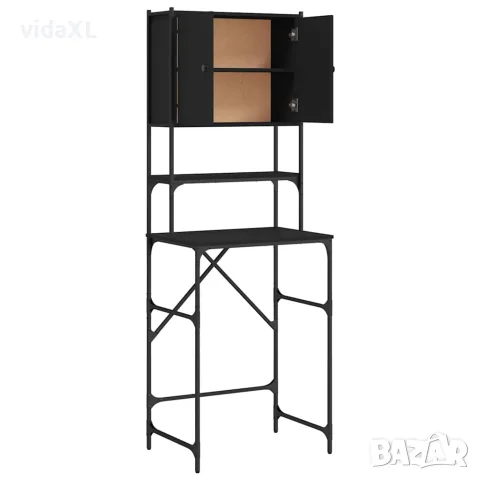 vidaXL Шкаф за пералня, черен, 68x48,5x194 см, снимка 7 - Шкафове - 56148234