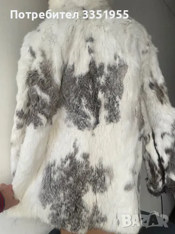 Дамско палто бяло естествен косъм, снимка 9 - Палта, манта - 49072345