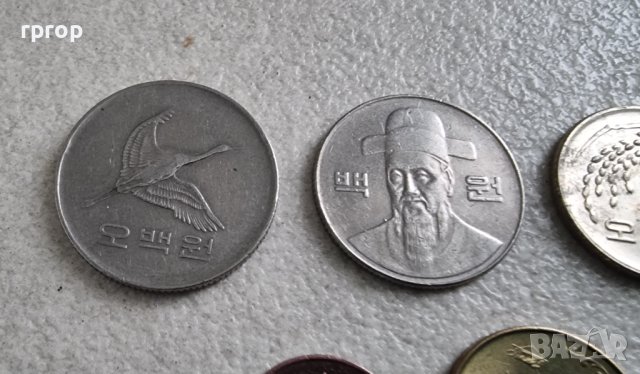  Южна Корея. 1, 5, 10, 10, 50 ,100 и 500 вона. 7 бройки., снимка 5 - Нумизматика и бонистика - 44461760