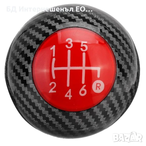 Топка за скоростен лост, Fiat 500 Abarth, Карбон, Червен, 6 скорости,, снимка 4 - Части - 50992249