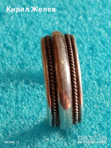 Винтидж сребърна обеца Английски стил орнаментика 53039, снимка 6 - Обеци - 54103970