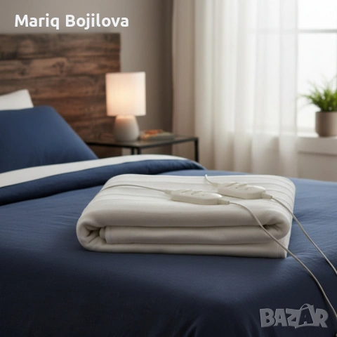 Електрическо двойно одеяло Rosberg RS8510AD – 160×140 см, 2×60W, LED индикатор, снимка 4 - Олекотени завивки и одеяла - 53225550