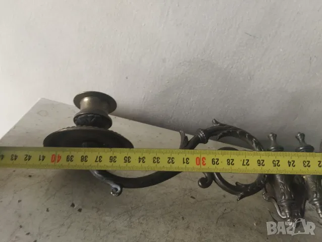 Два барокови свещници за стена,пиано, снимка 4 - Лампи за стена - 47632931