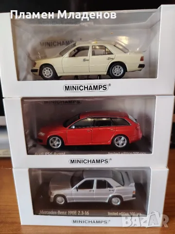 Minichamps, модели 1:43, Audi RS6, Mercedes 190,Mercedes W124 Taxi