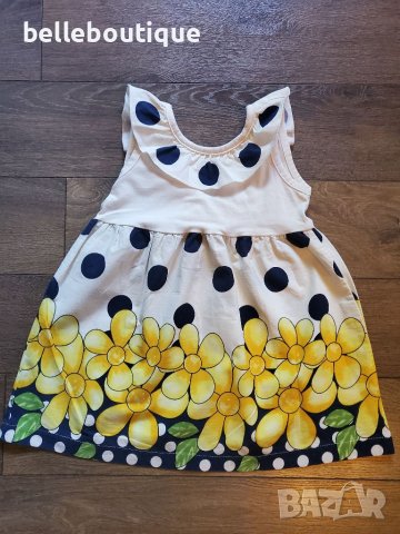 Лятна цветна рокля на точки 92 см., снимка 3 - Бебешки рокли - 36835771