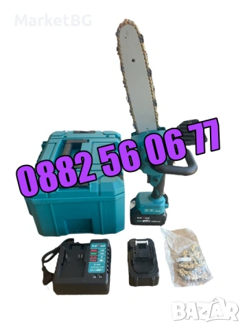 Акумулаторна мини резачка 36V 8Ah, акумулаторен трион, шина 25 см, снимка 2 - Градинска техника - 53250606