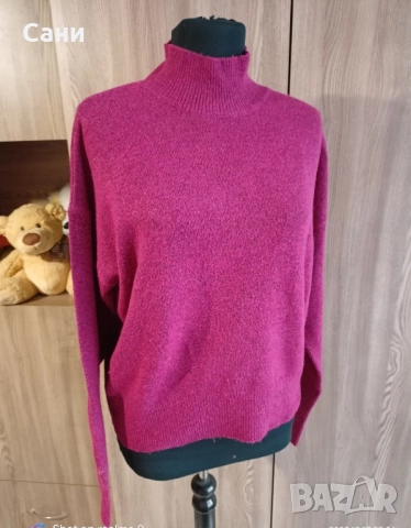 Розов лилав пуловер , снимка 2 - Блузи с дълъг ръкав и пуловери - 52591600
