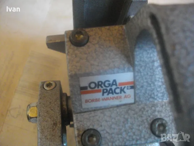 НОВА ШВЕЙЦАРСКА РЪЧНА МАШИНА ЗА ОПАКОВАНЕ С МЕТАЛНА ЛЕНТА РЪЧЕН ЧЕМБЕР ВИСОК КЛАС ORGA PACK, снимка 5 - Други инструменти - 50173810